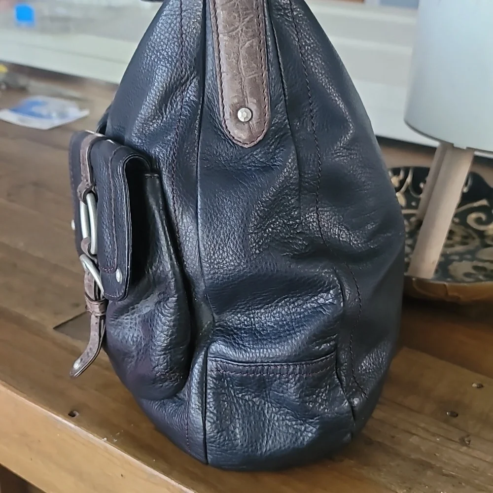 Sigrid Olsen Vintage 90's Leather Hardware Hobo Shoulder Bag